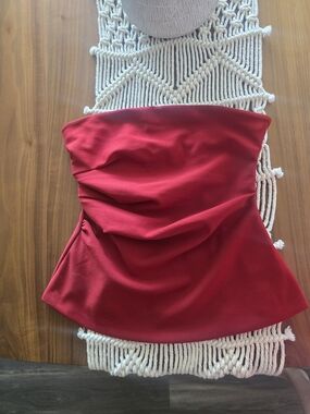 Strapless Red Abercrombie Top